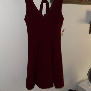 B. Smart Deep Red Dress